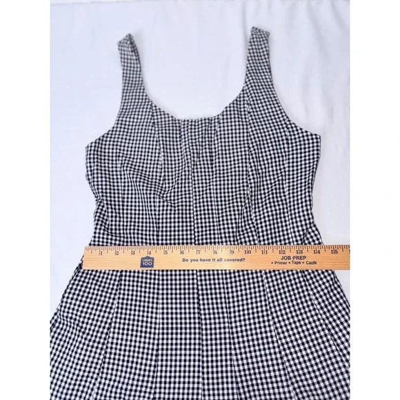Universal thread Target Black White Gingham Midi Dress 4 Sleeveless Pockets - Picture 6 of 14